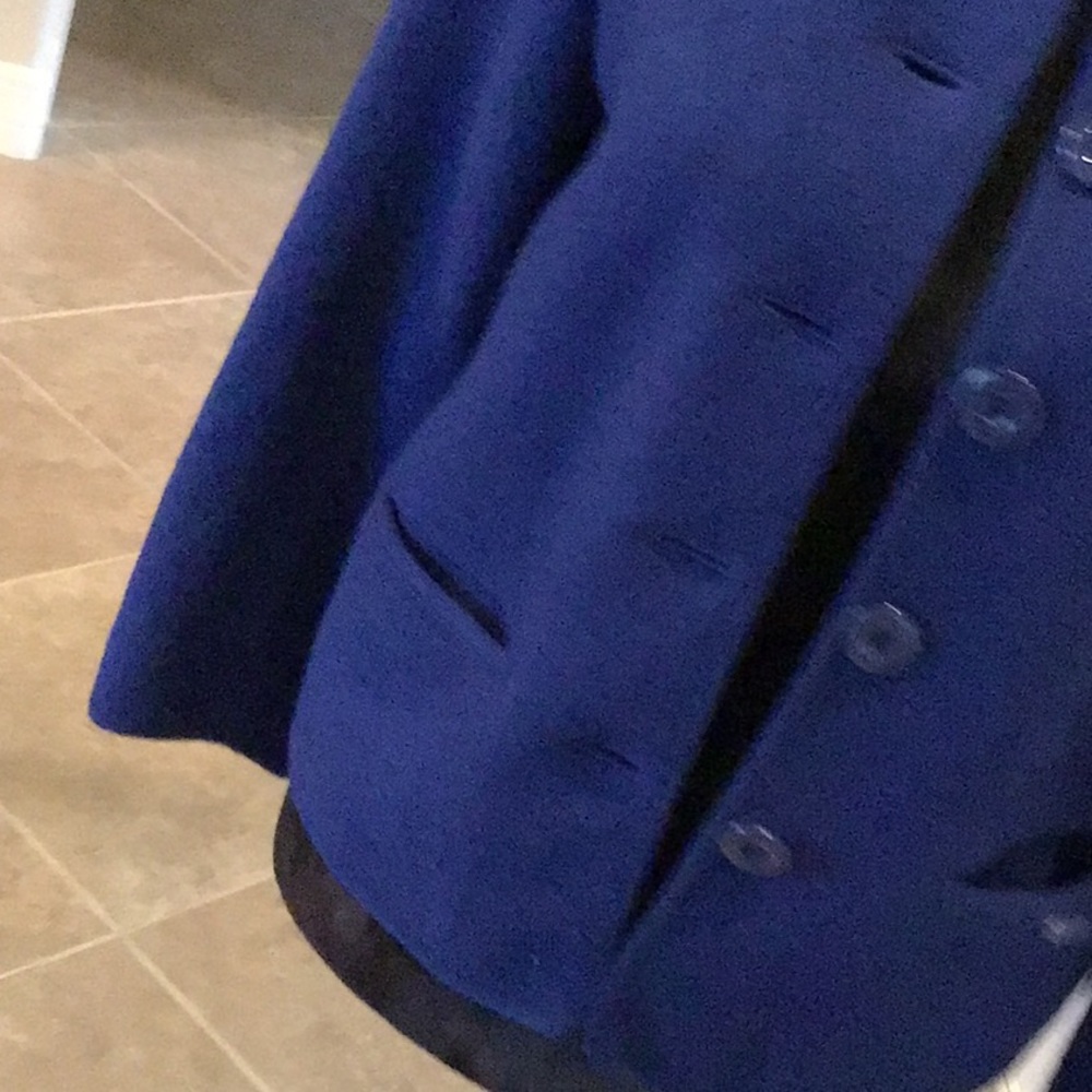 Geiger Wool Jacket, Five Button Front, Dark Blue,… - image 6